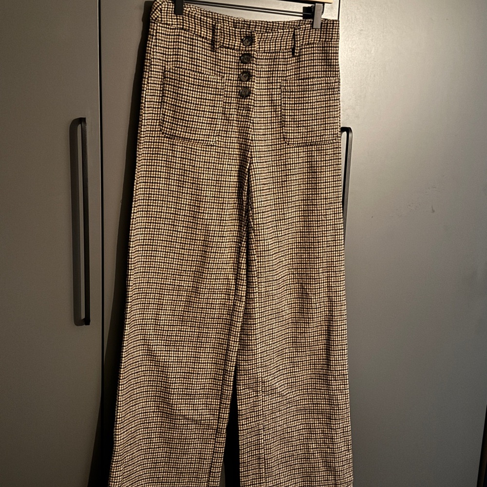 Women's Checkered Straight Leg Pants
